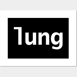Lung Minimal Typography White Text Posters and Art